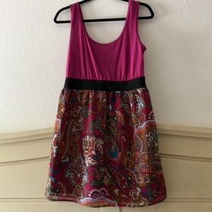 Xhilaration paisley purple dress large